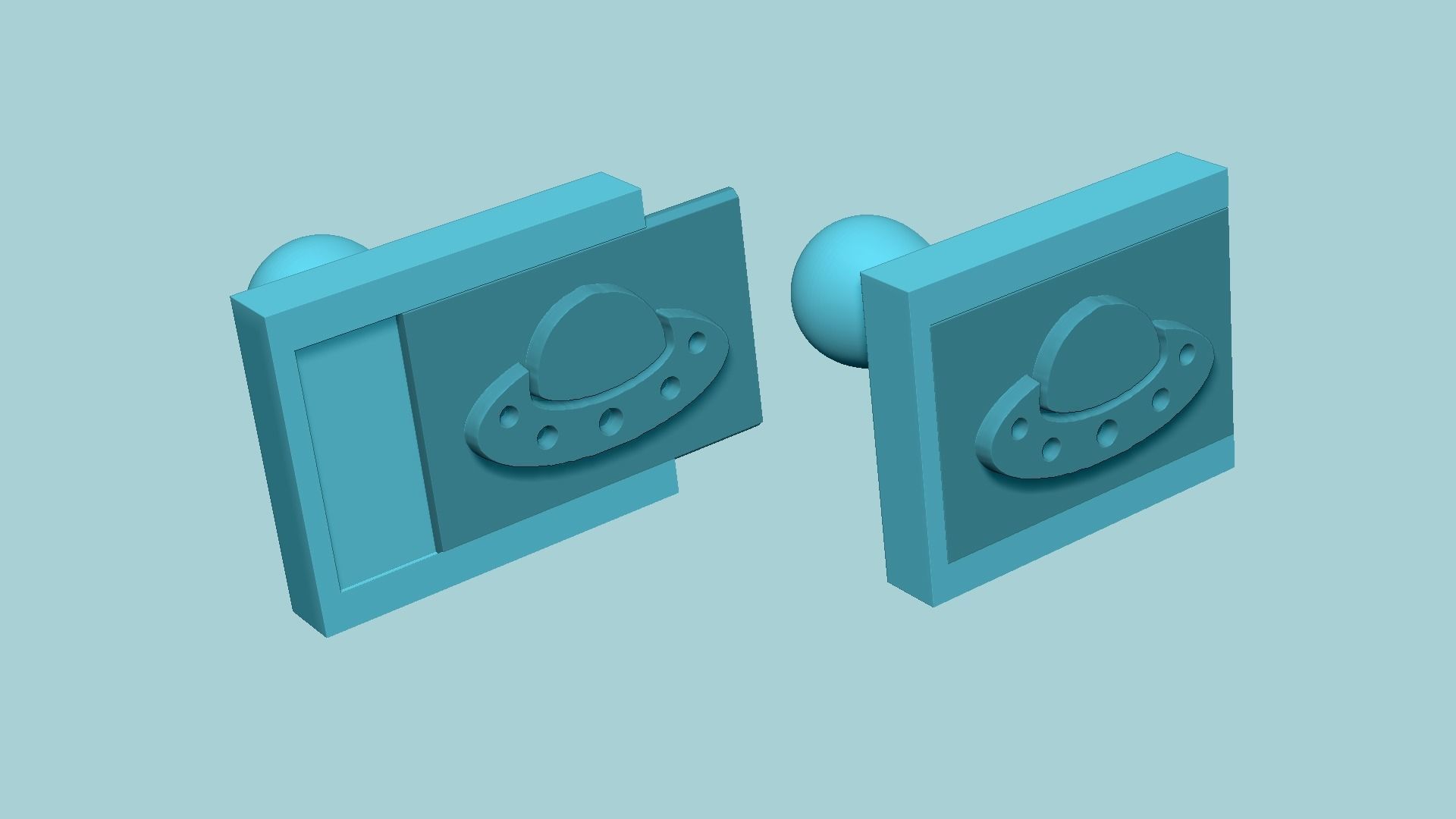 Stamp 19 - UFO Spaceship - Fondant Decoration Maker Toy 3D print model_4