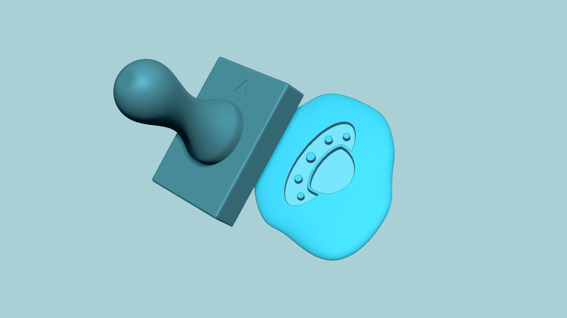 Stamp 19 - UFO Spaceship - Fondant Decoration Maker Toy 3D print model_7