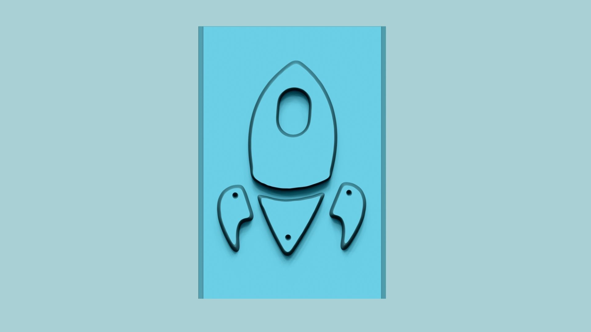 Stamp 20 - Rocket - Fondant Decoration Maker Toy 3D print model_2