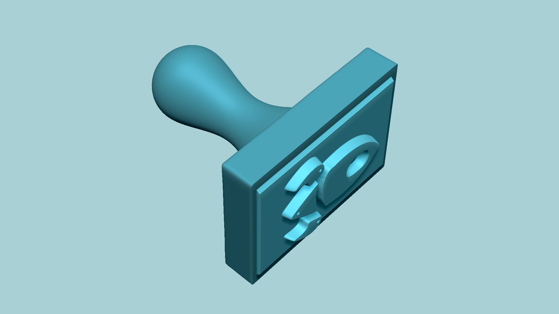 Stamp 20 - Rocket - Fondant Decoration Maker Toy 3D print model_5