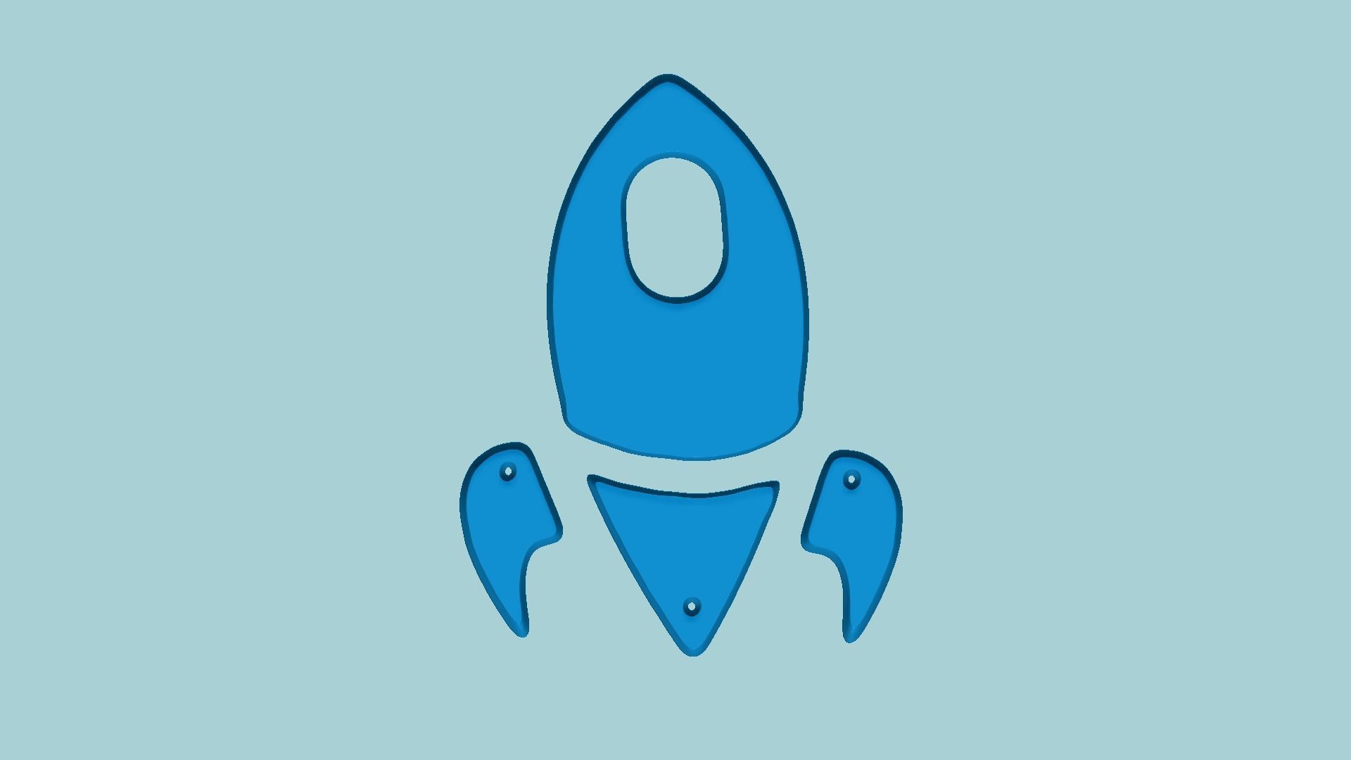 Stamp 20 - Rocket - Fondant Decoration Maker Toy 3D print model_6