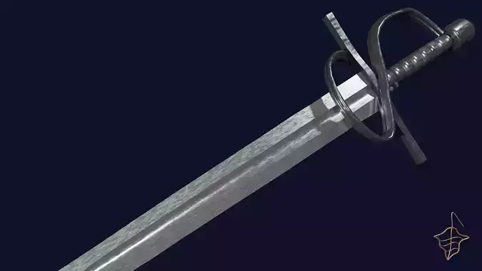 Excalibur sword with Flamberge handle