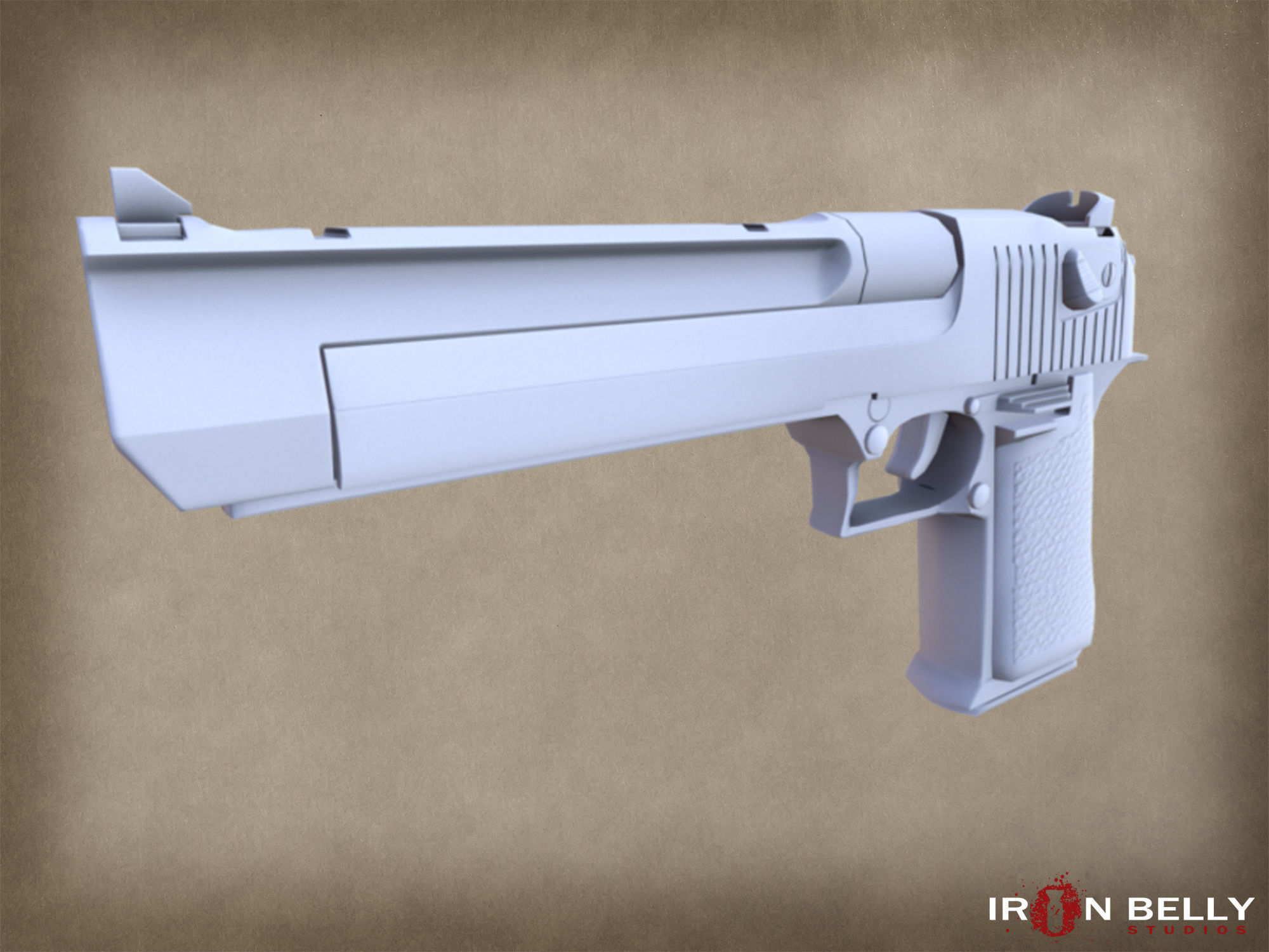 AAA FPS Desert Eagle Pistol  Low-poly 3D model_4