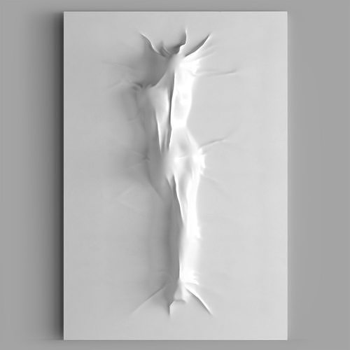 Bas relief Woman on the Wall 2 3D model