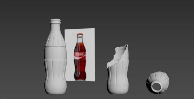 coca cola bottle Low-poly 3D model