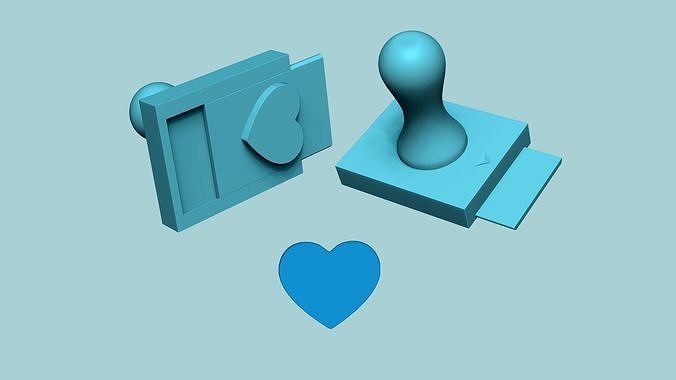 Stamp 22 - Heart - Fondant Decoration Maker Toy 3D print model