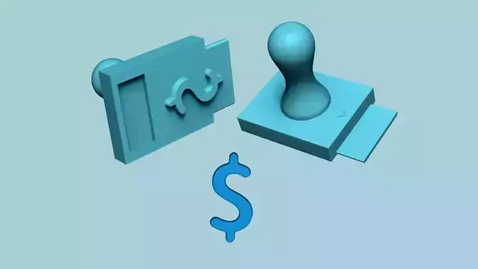 Stamp 23 - Money - Fondant Decoration Maker Toy