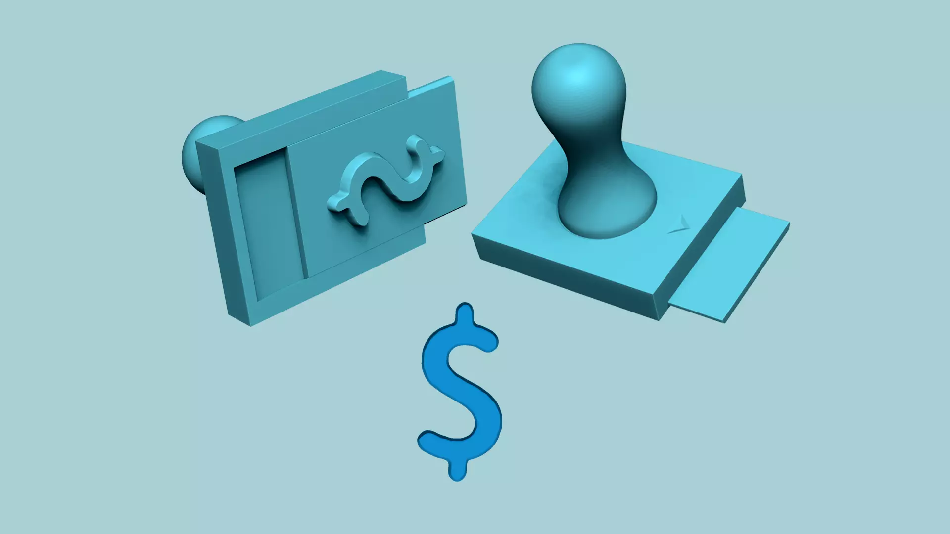 Stamp 23 - Money - Fondant Decoration Maker Toy 3D print model