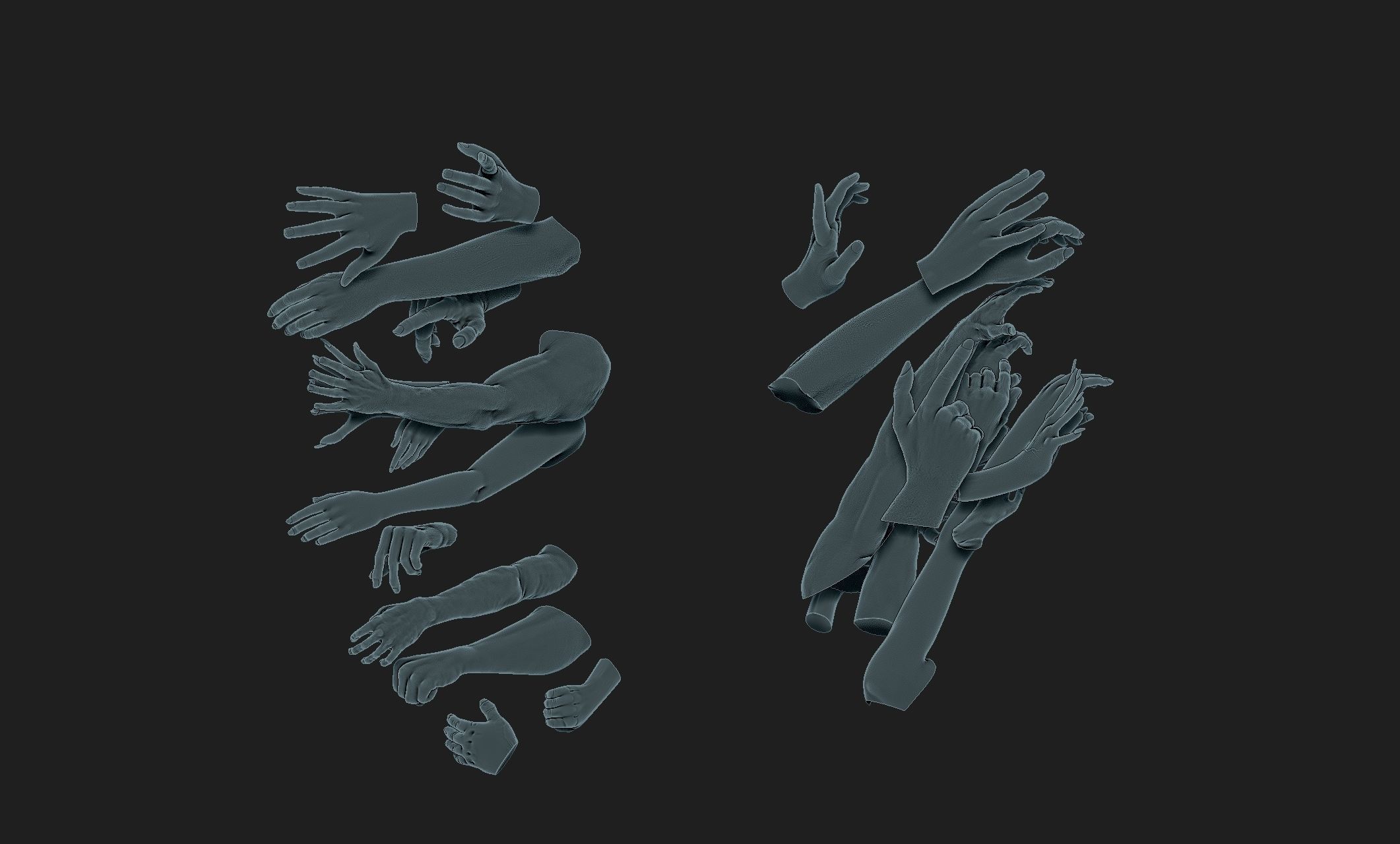 hands kit 3D model_2