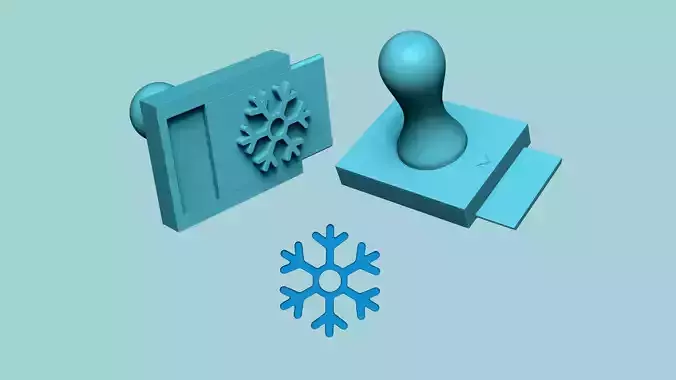 Stamp 25 - Ice Crystal - Fondant Decoration Maker Toy