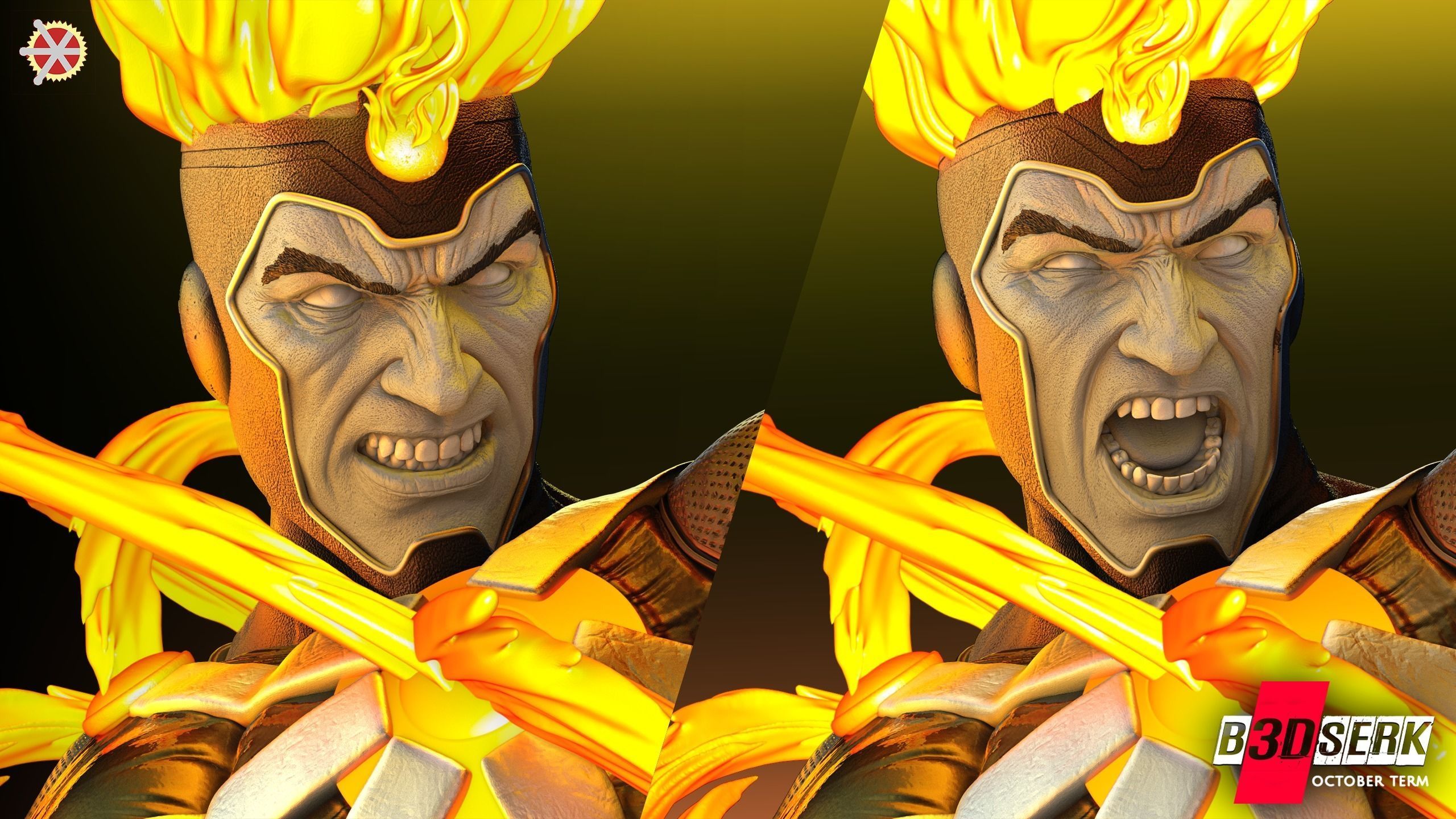 Firestorm Sculpture ready for printing 3D print model_6