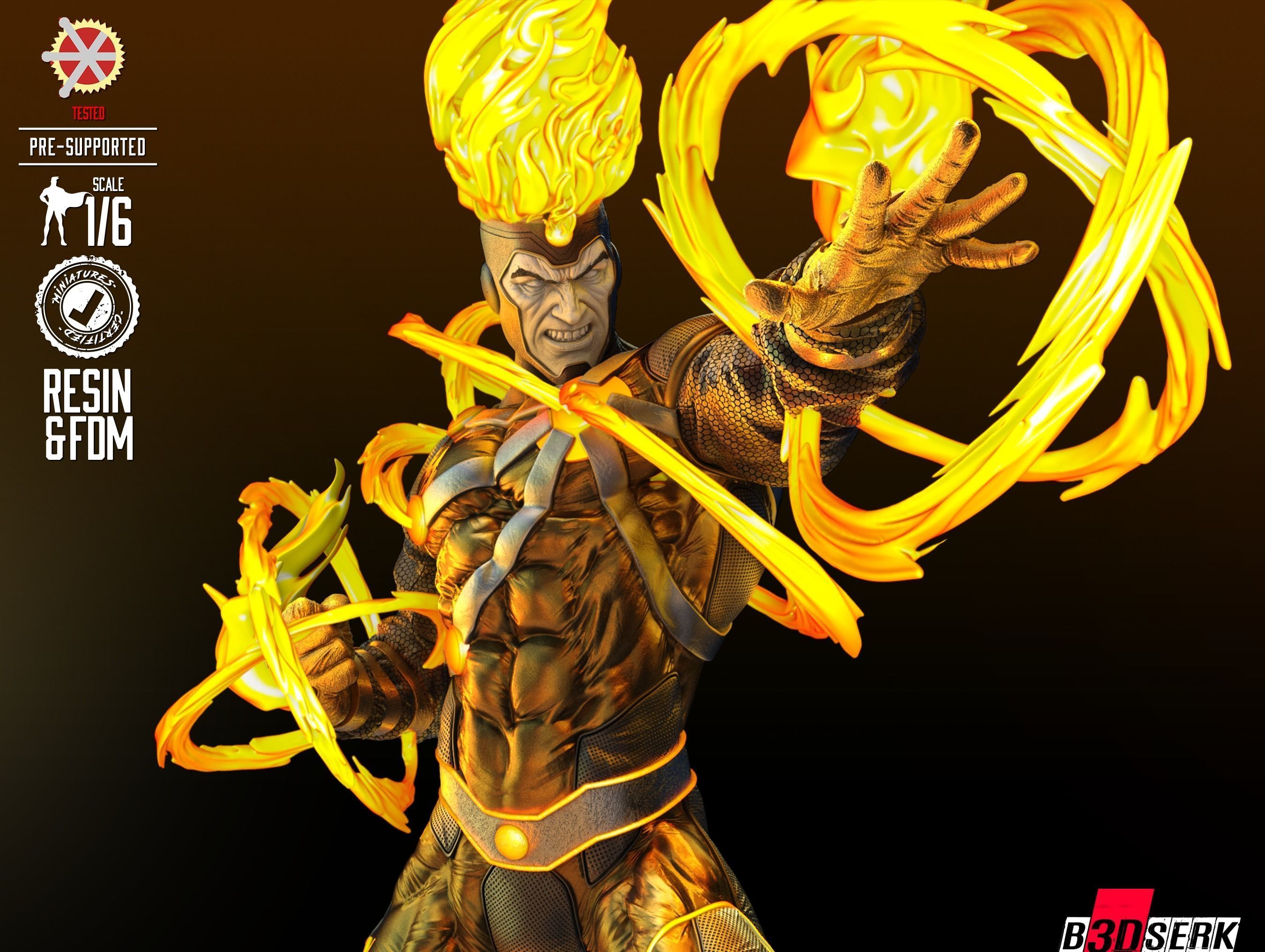 Firestorm Sculpture ready for printing 3D print model_8