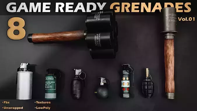 8 GameReady Grenades Vol01