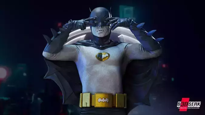 Batman Adam West Bust ready for printing