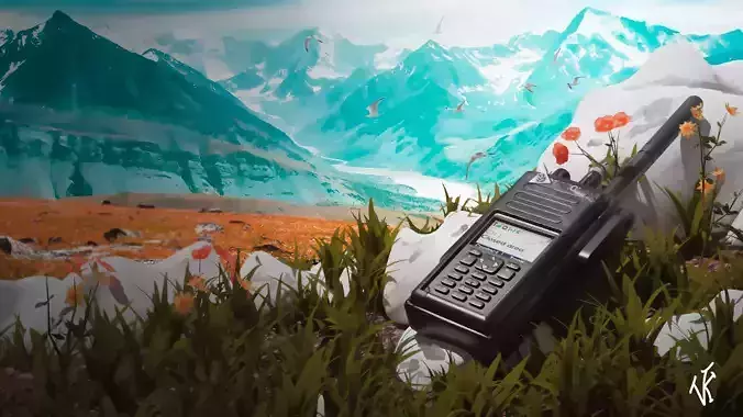 Walkie-talkie MOTOROLA DP 4810 Low-poly 3D model