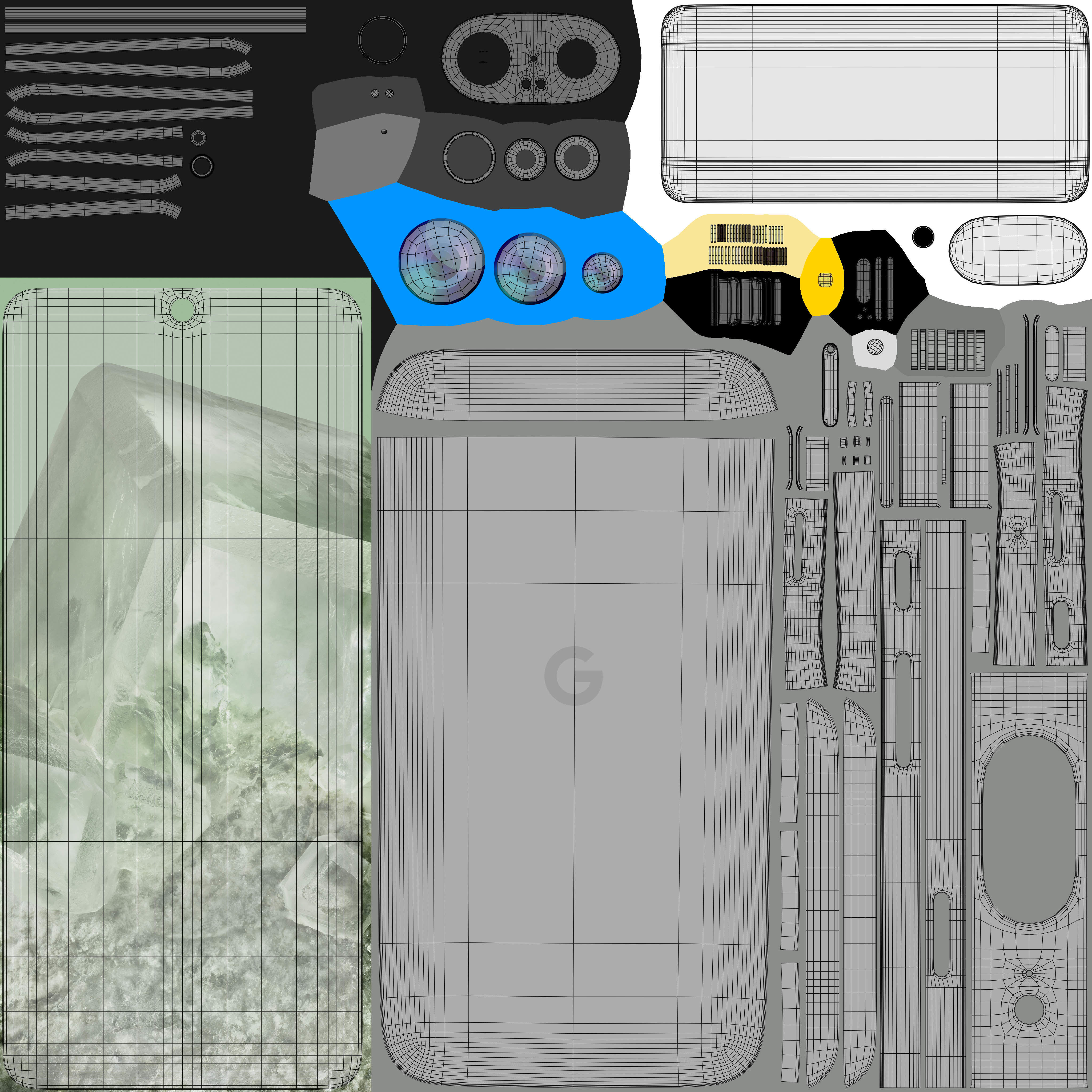 Google Pixel 8 Hazel 3D model_10