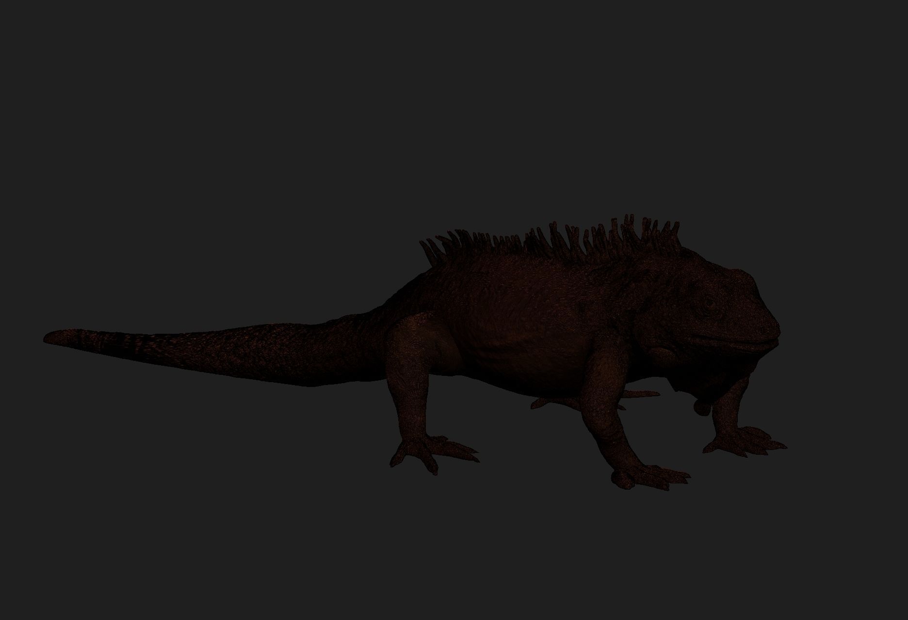 iguana 3D print model_2