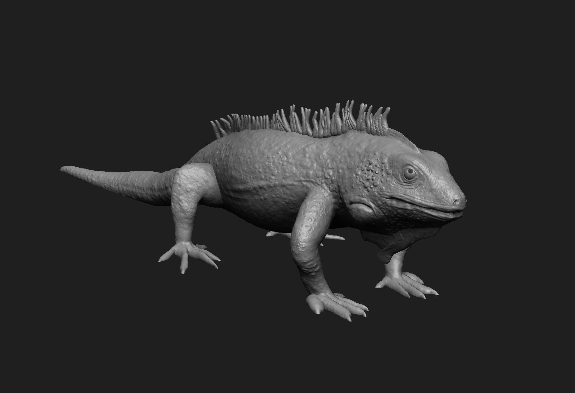 iguana 3D print model_6