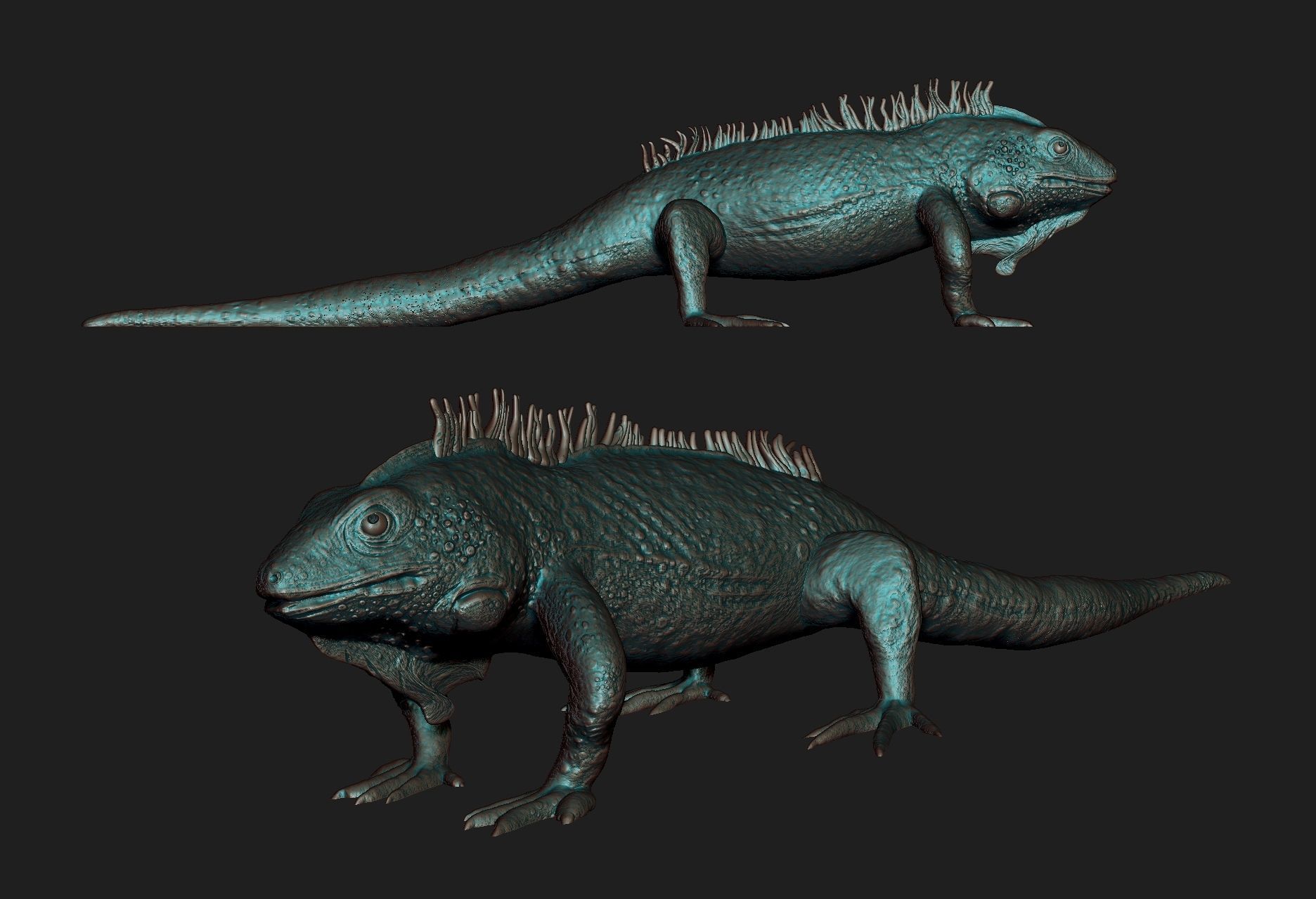 iguana 3D print model_4