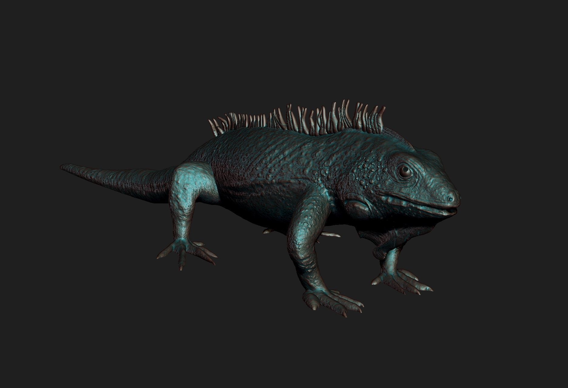 iguana 3D print model_5