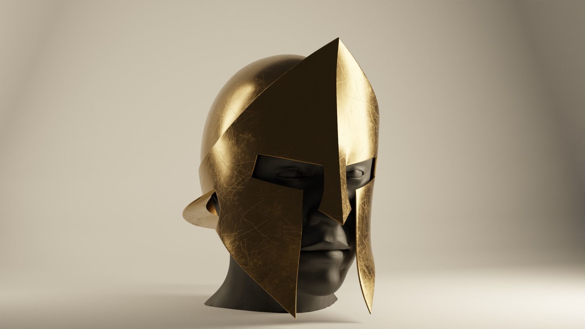 Spartan Helmet Clean 3D print model_1