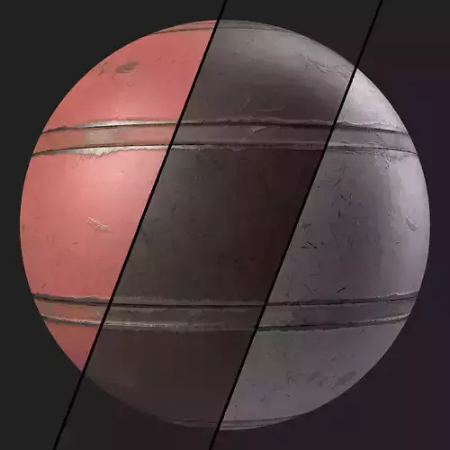 Metal Materials 58- Metal panels By Painting - Pbr 4k Seamless