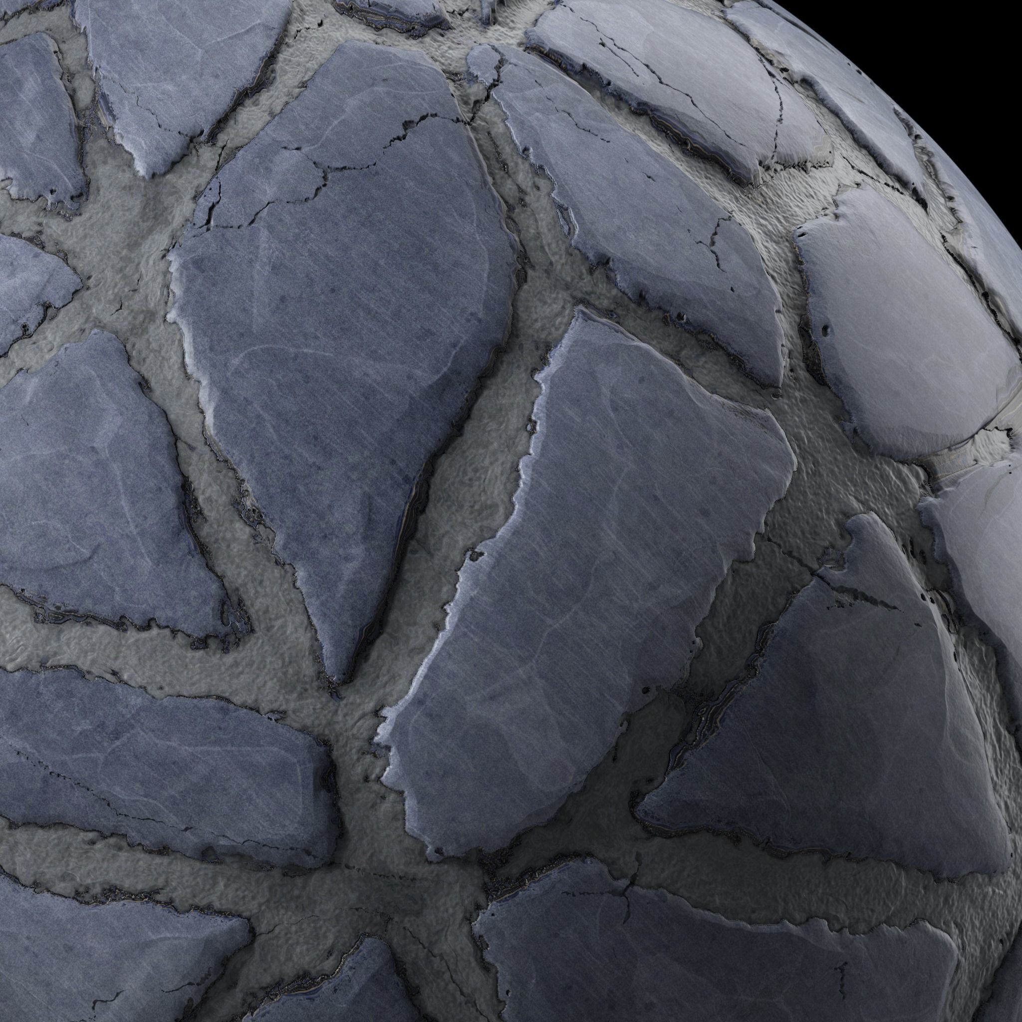 Stone Wall Materials 77- Decorative Brush Rock - Pbr 4k Seamless Texture_4