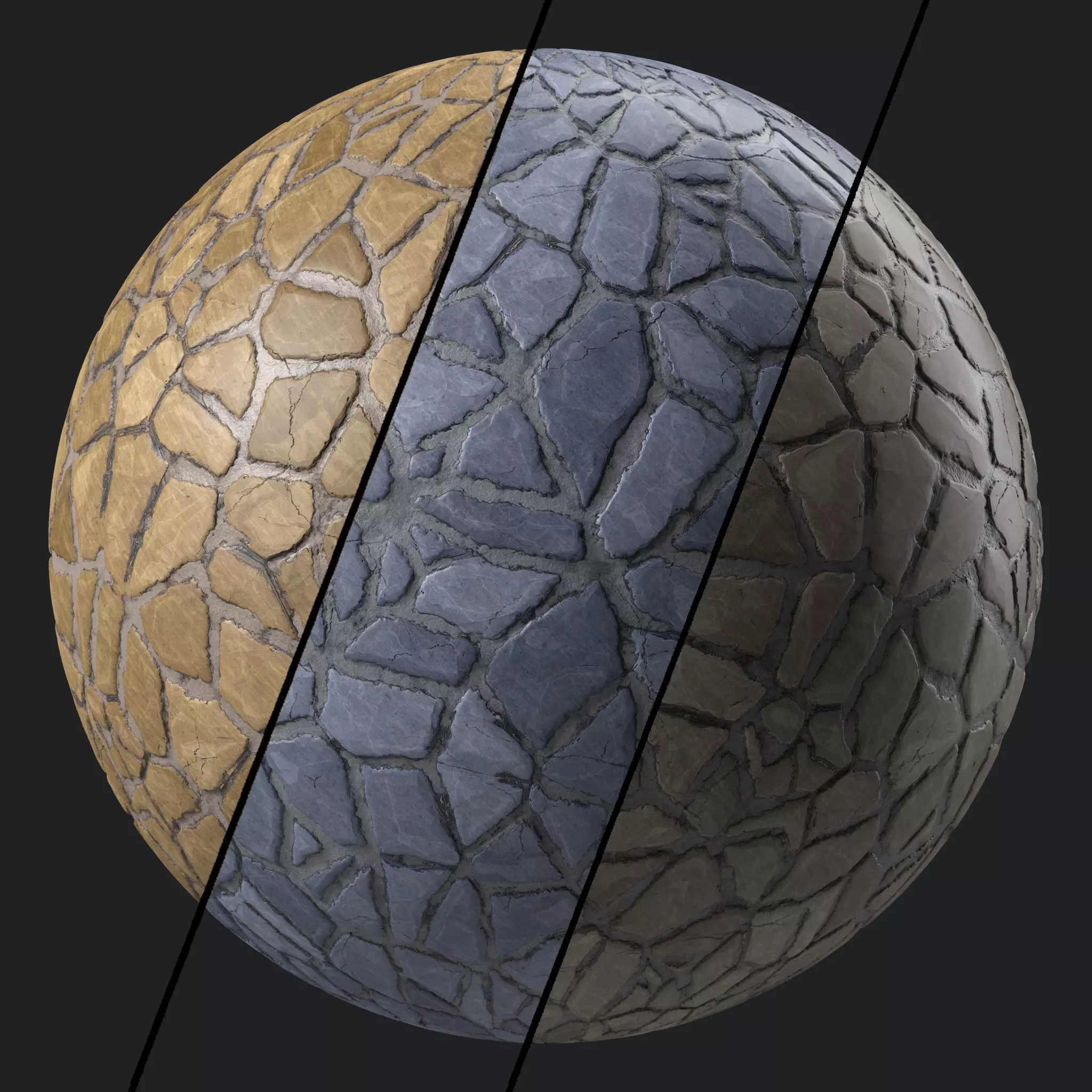 Stone Wall Materials 77- Decorative Brush Rock - Pbr 4k Seamless Texture_0