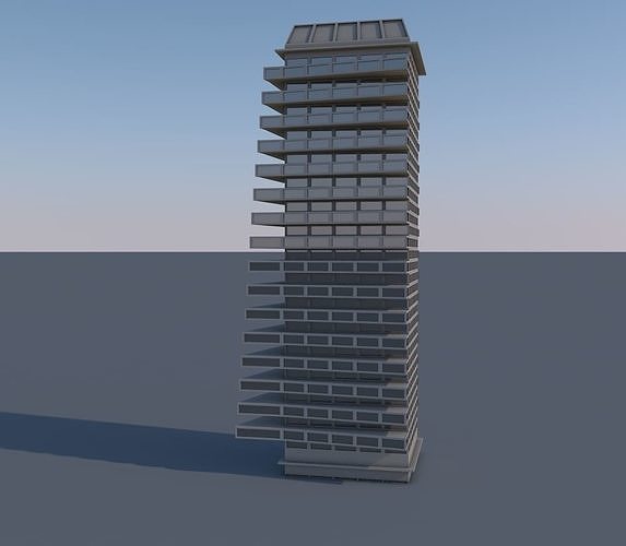 Mid skyscraper 3D model
