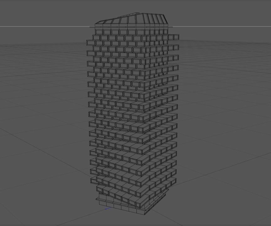 Mid skyscraper 3D model_5