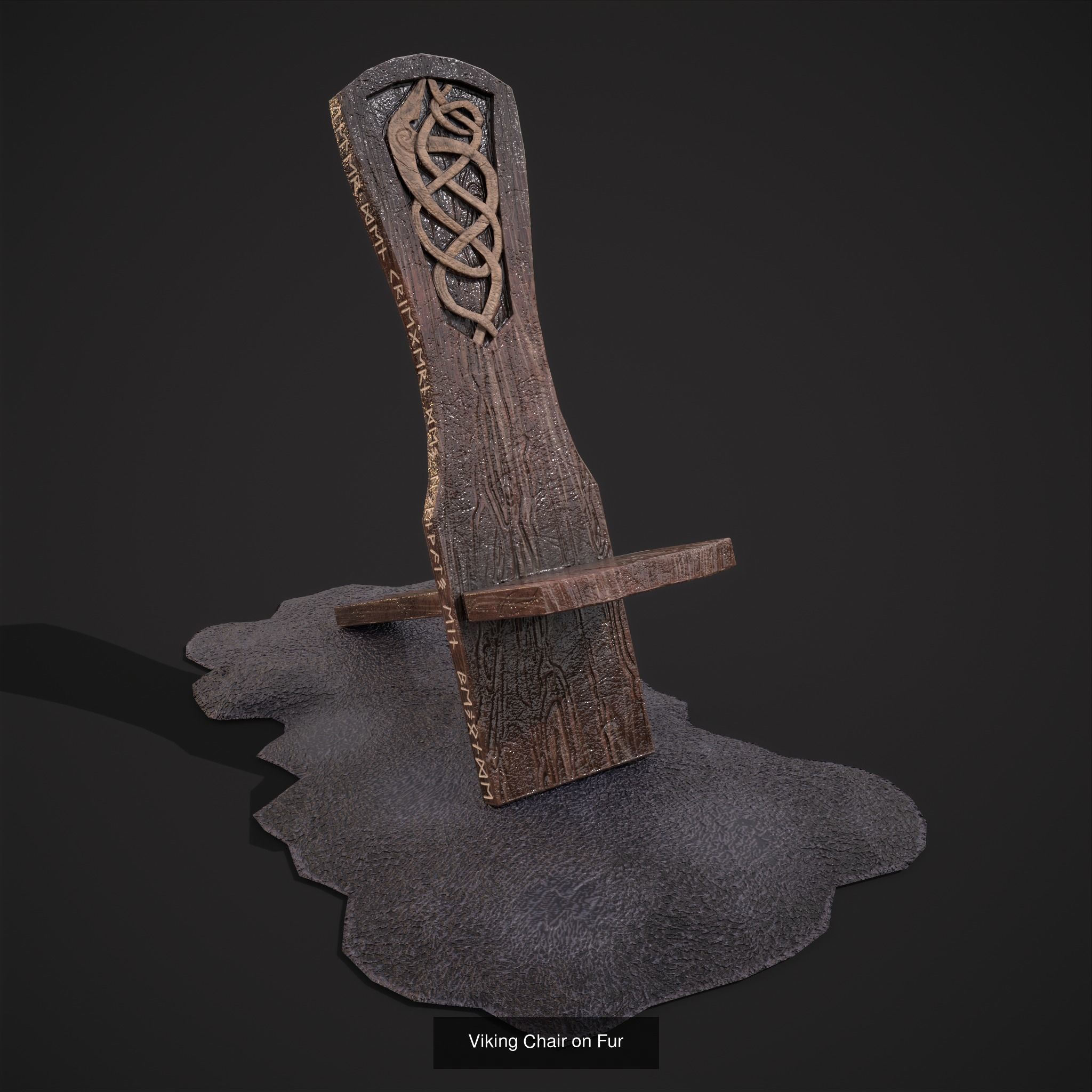 Medieval Wooden Chairs 3D Model Collection_39