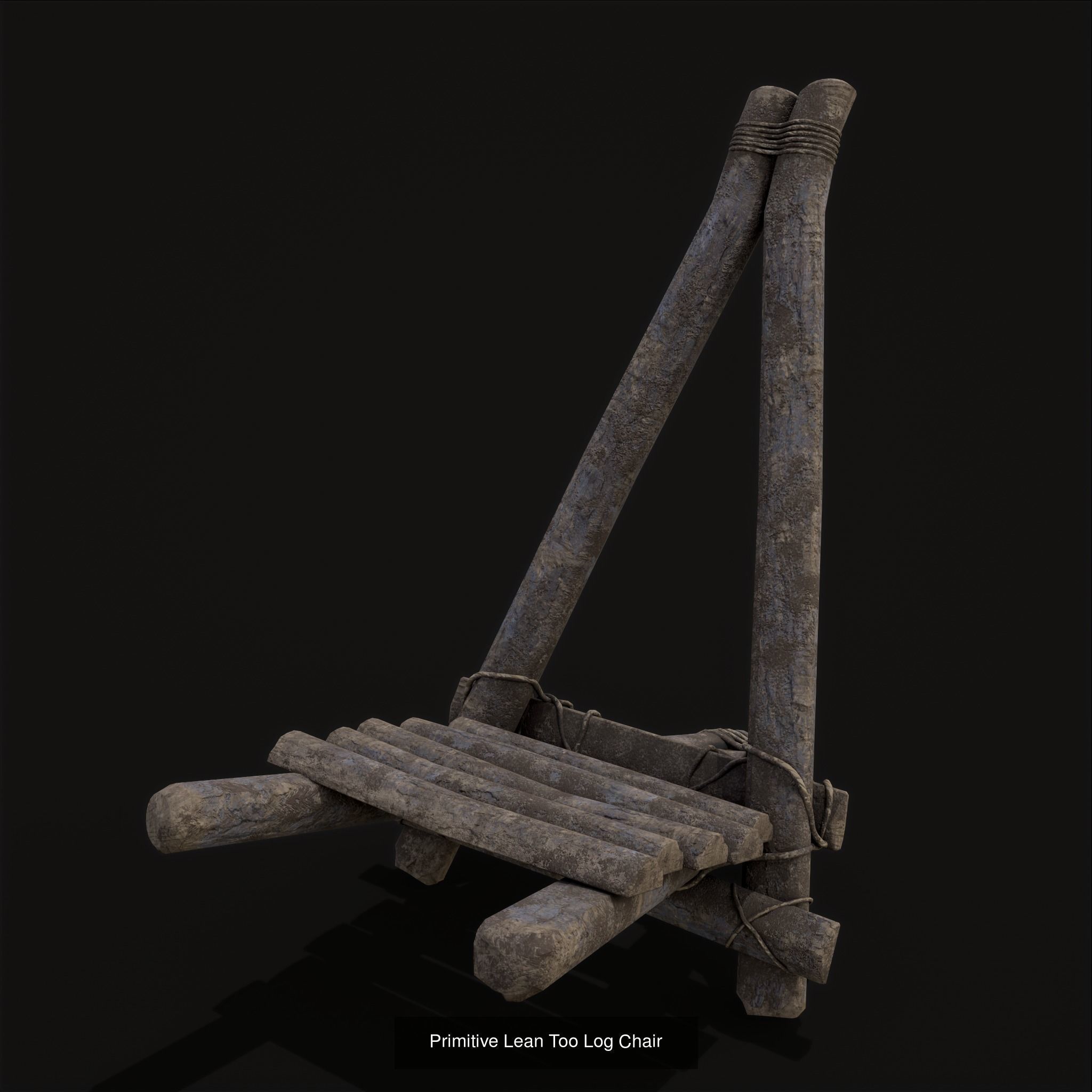 Medieval Wooden Chairs 3D Model Collection_33