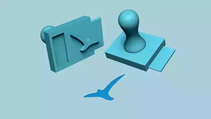 Stamp 30 Flying Bird 2 - Fondant Decoration Maker Toy