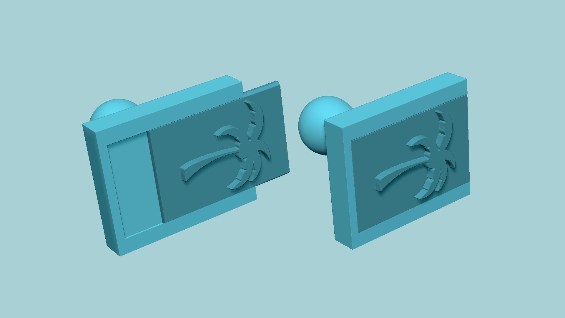 Stamp 32 - Palm Tree - Fondant Decoration Maker Toy 3D print model_4