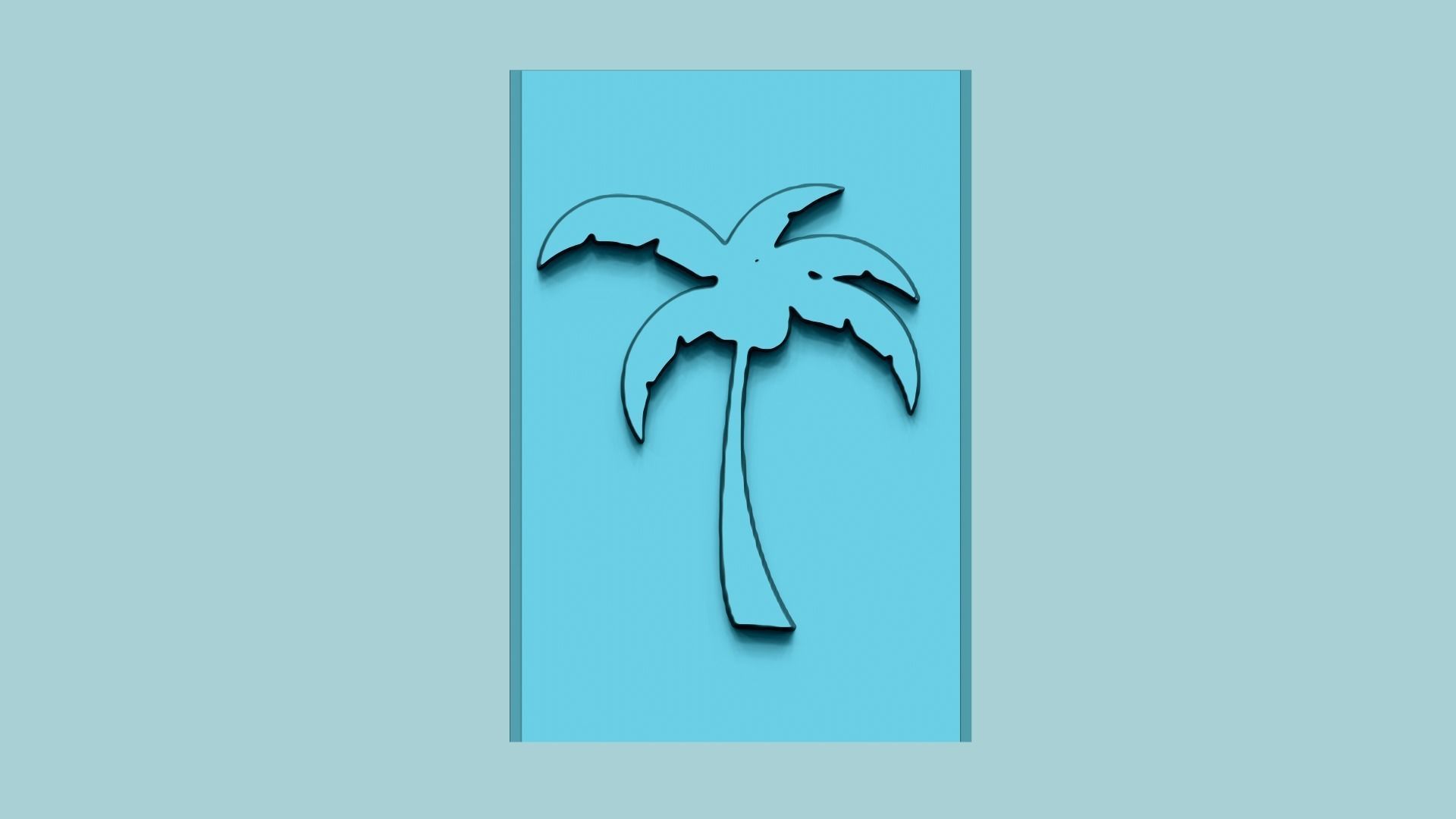Stamp 32 - Palm Tree - Fondant Decoration Maker Toy 3D print model_2