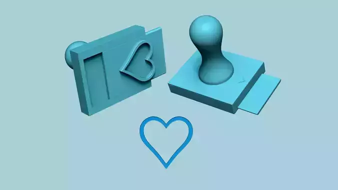 Stamp 34 - Heart - Fondant Decoration Maker Toy