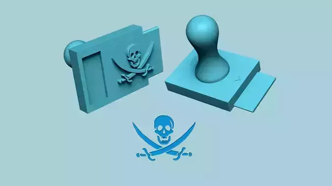 Stamp 35 - Pirate Skull - Fondant Decoration Maker Toy