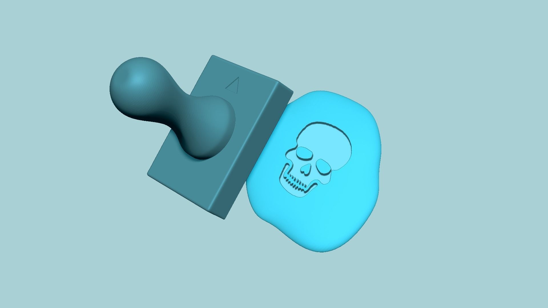 Stamp 36 - Skull - Fondant Decoration Maker Toy 3D print model_7