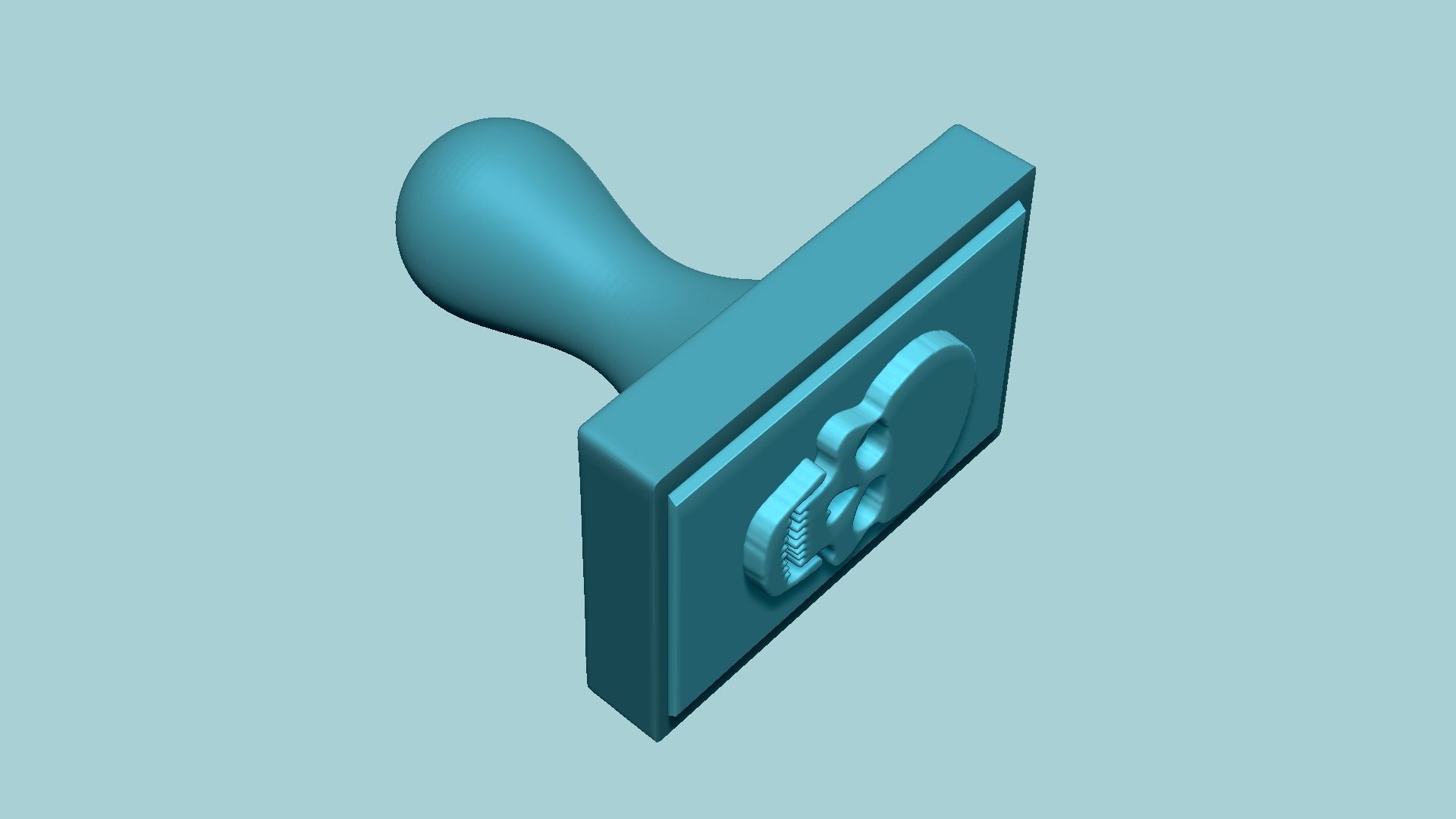 Stamp 36 - Skull - Fondant Decoration Maker Toy 3D print model_5