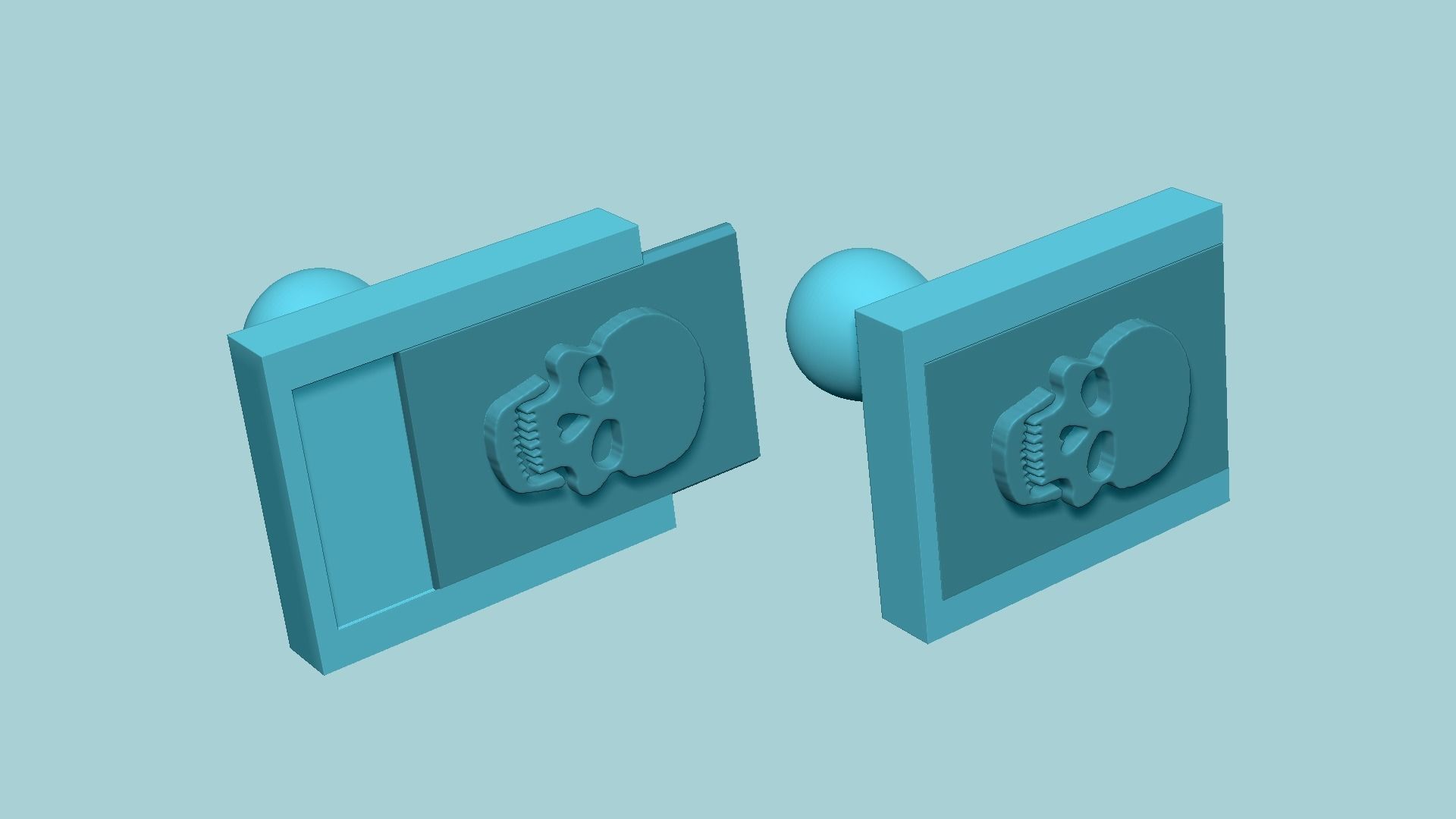 Stamp 36 - Skull - Fondant Decoration Maker Toy 3D print model_4