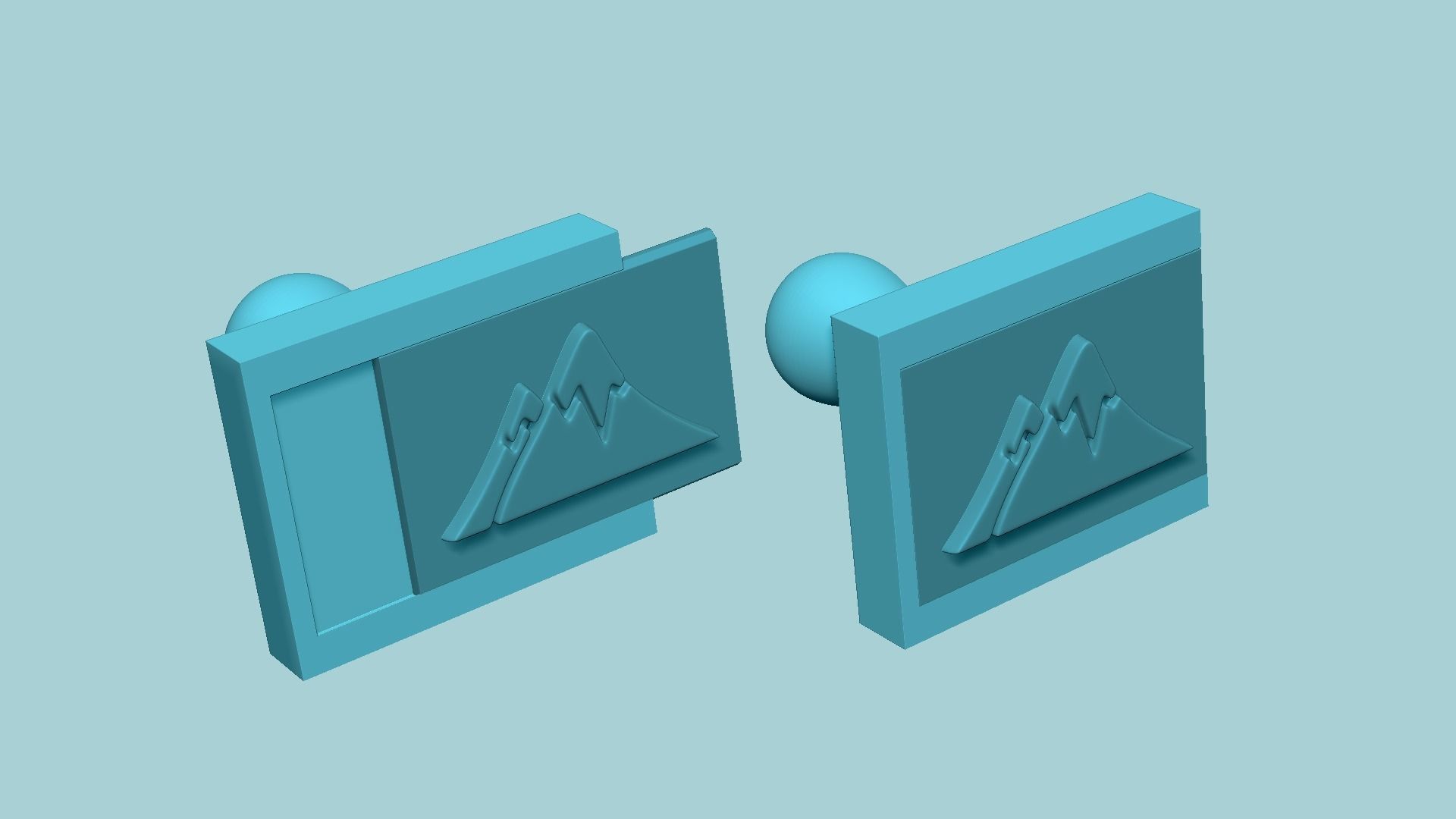 Stamp 40 - Ice Mountain - Fondant Decoration Maker Toy 3D print model_4