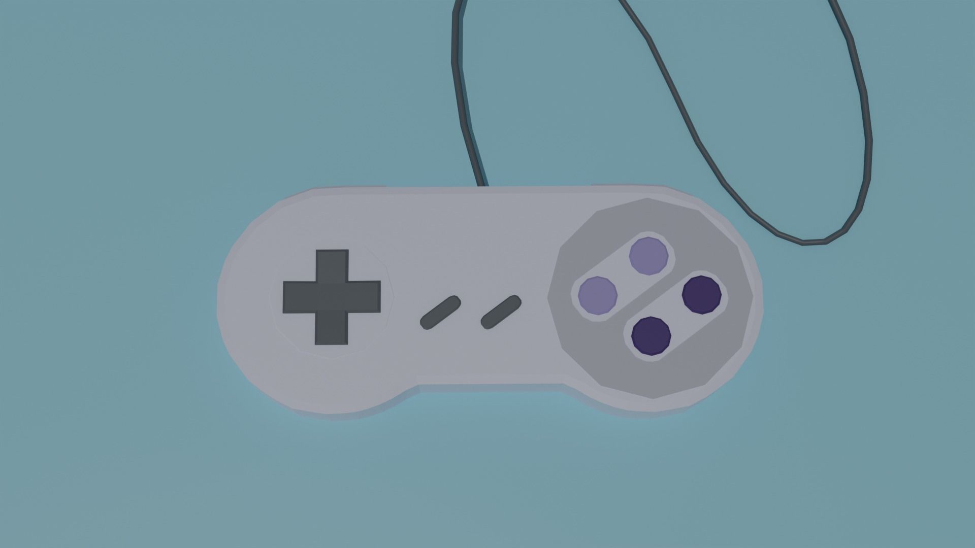 Low Poly Nintendo SNES 3D Model Low-poly 3D model_1