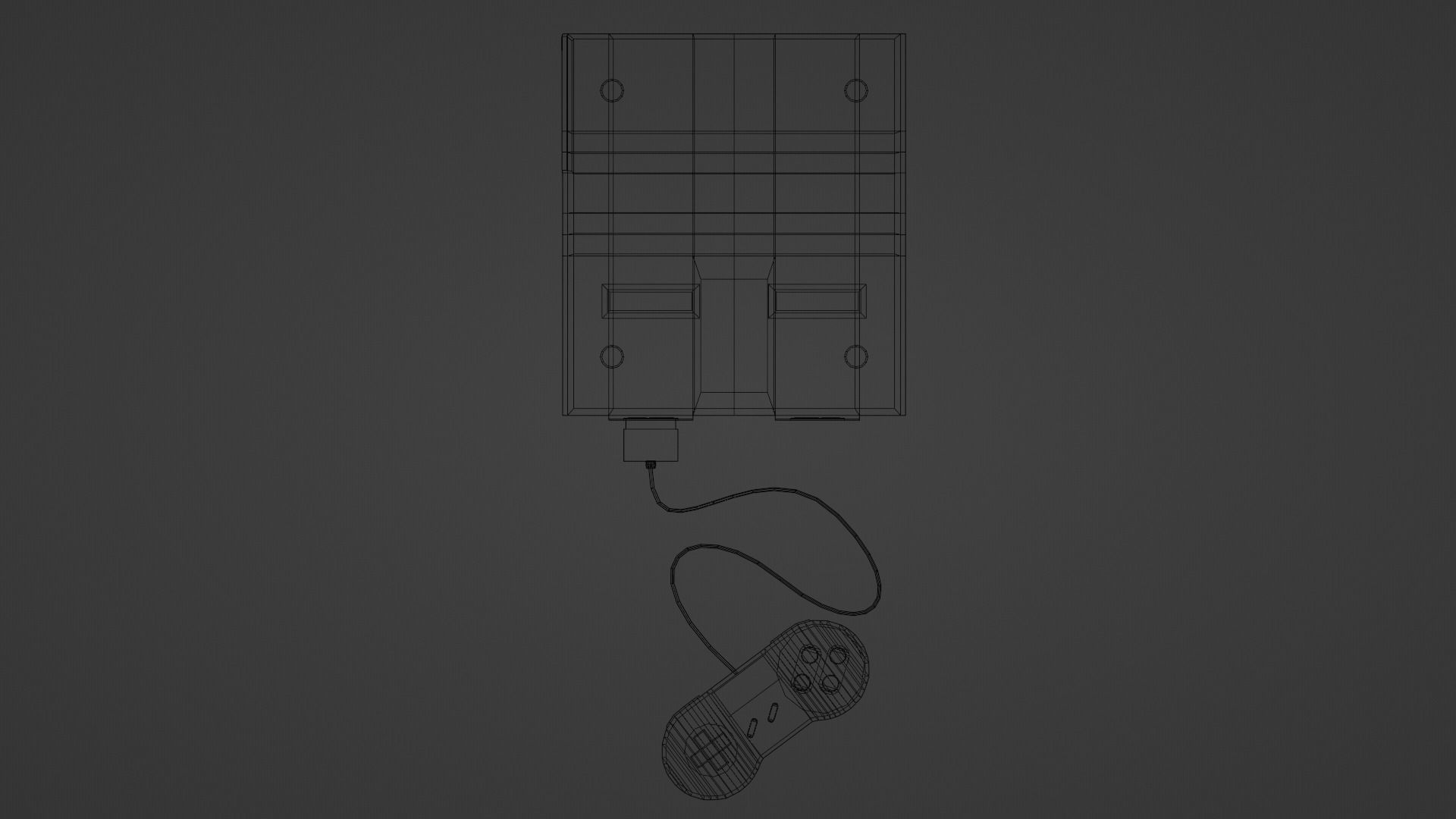 Low Poly Nintendo SNES 3D Model Low-poly 3D model_2