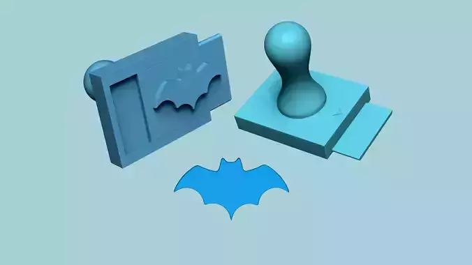 Stamp 50 - Bat - Fondant Decoration Maker Toy 3D print model
