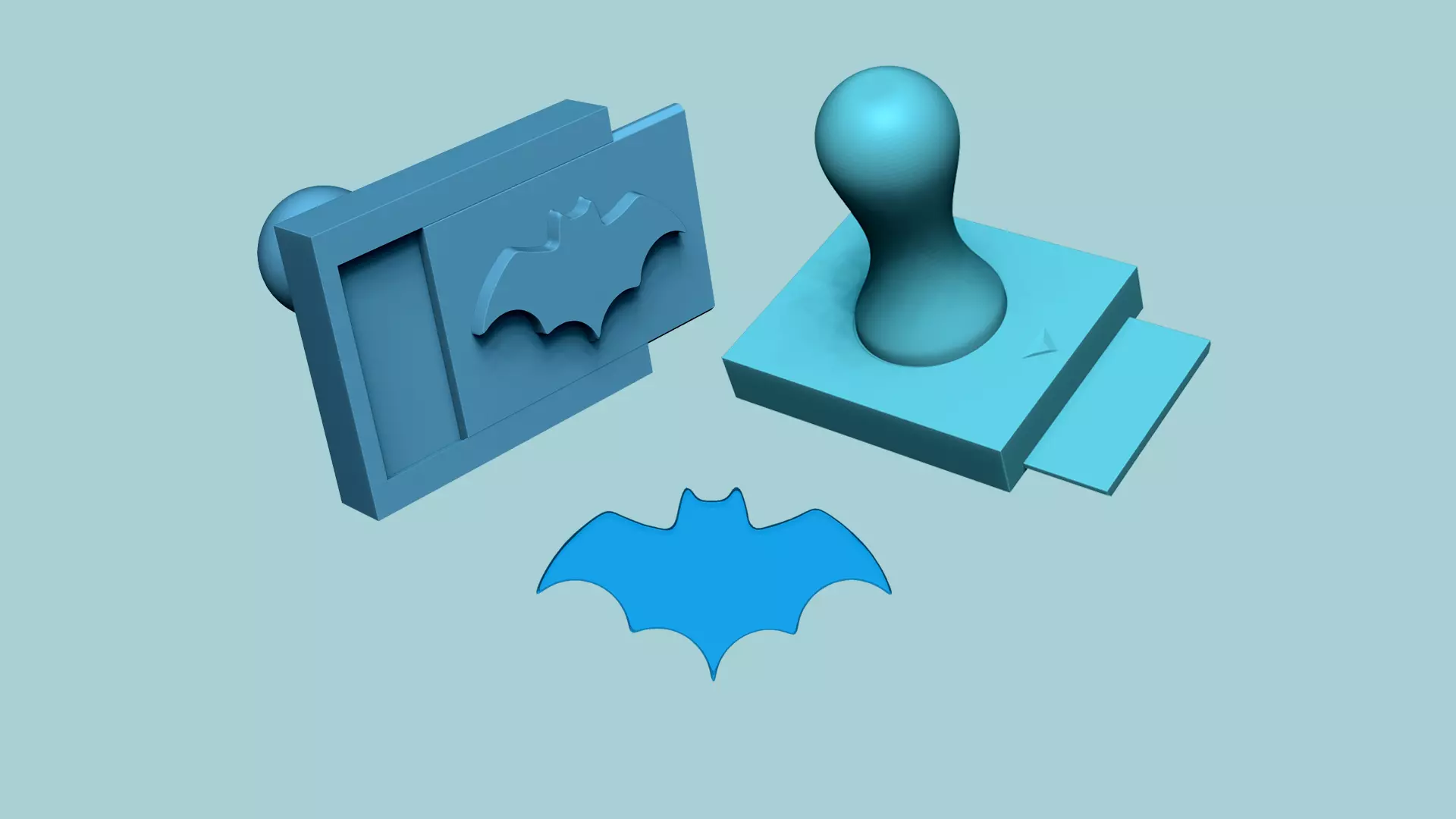 Stamp 50 - Bat - Fondant Decoration Maker Toy 3D print model