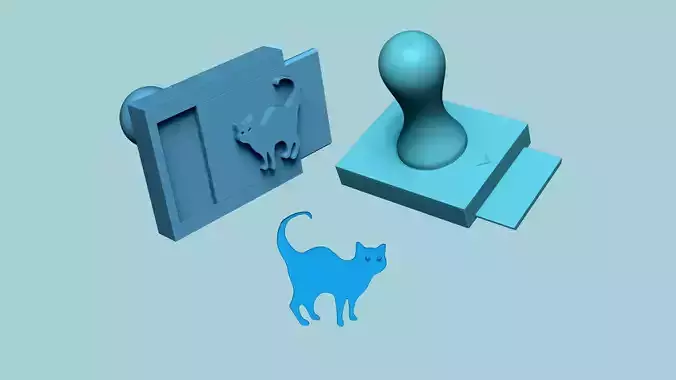 Stamp 51 - Halloween Cat - Fondant Decoration Maker Toy