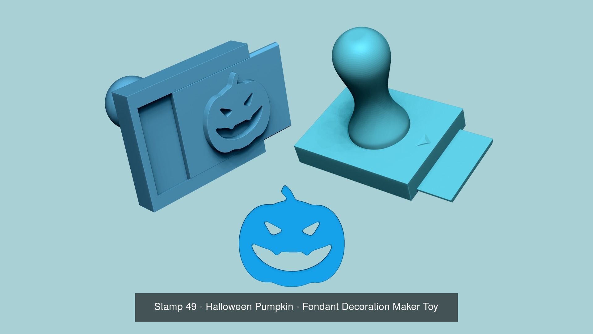 50 Changeable Stamps - Fondant Decoration Maker Toy 3D Model Collection_49