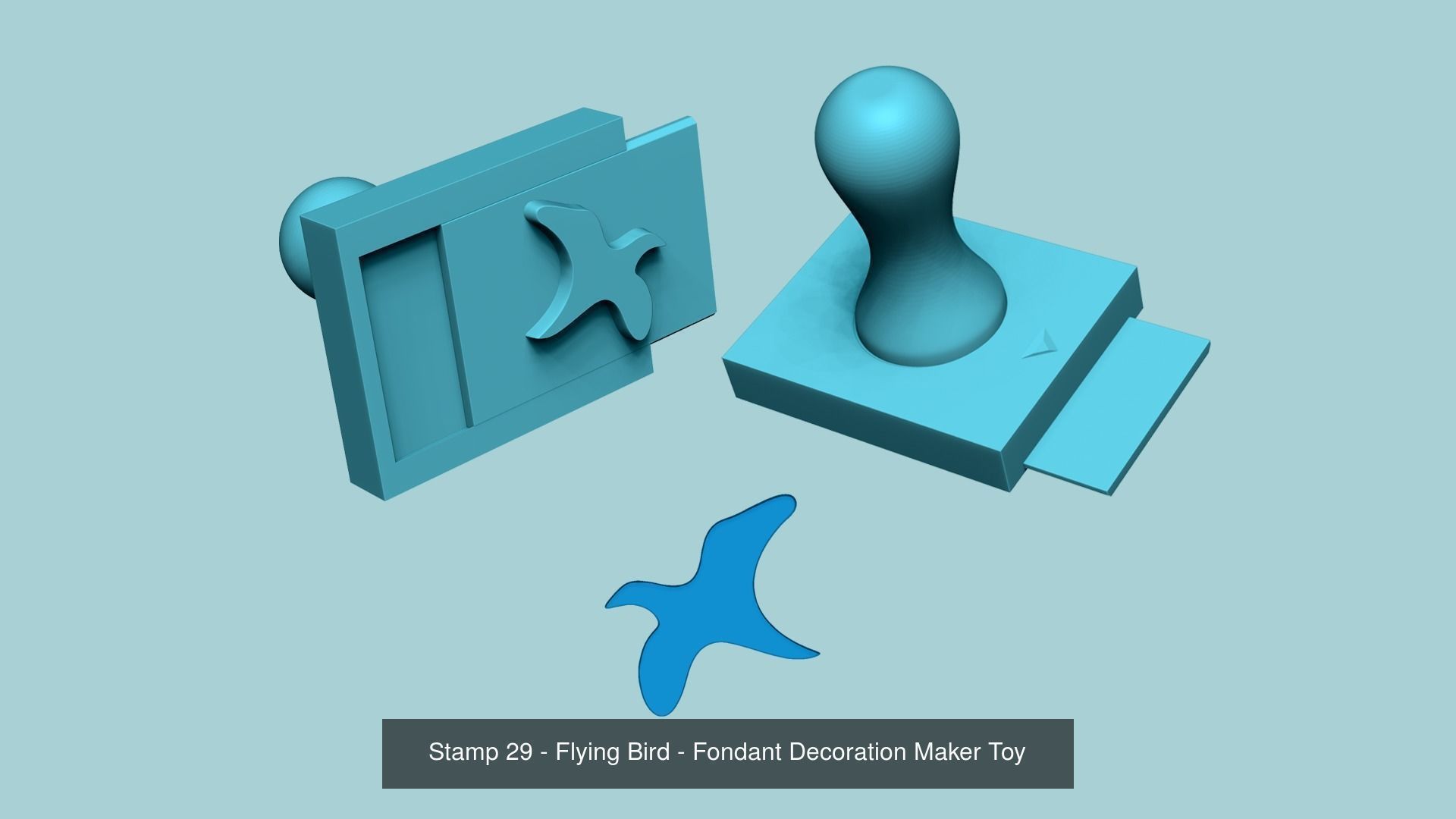 50 Changeable Stamps - Fondant Decoration Maker Toy 3D Model Collection_29