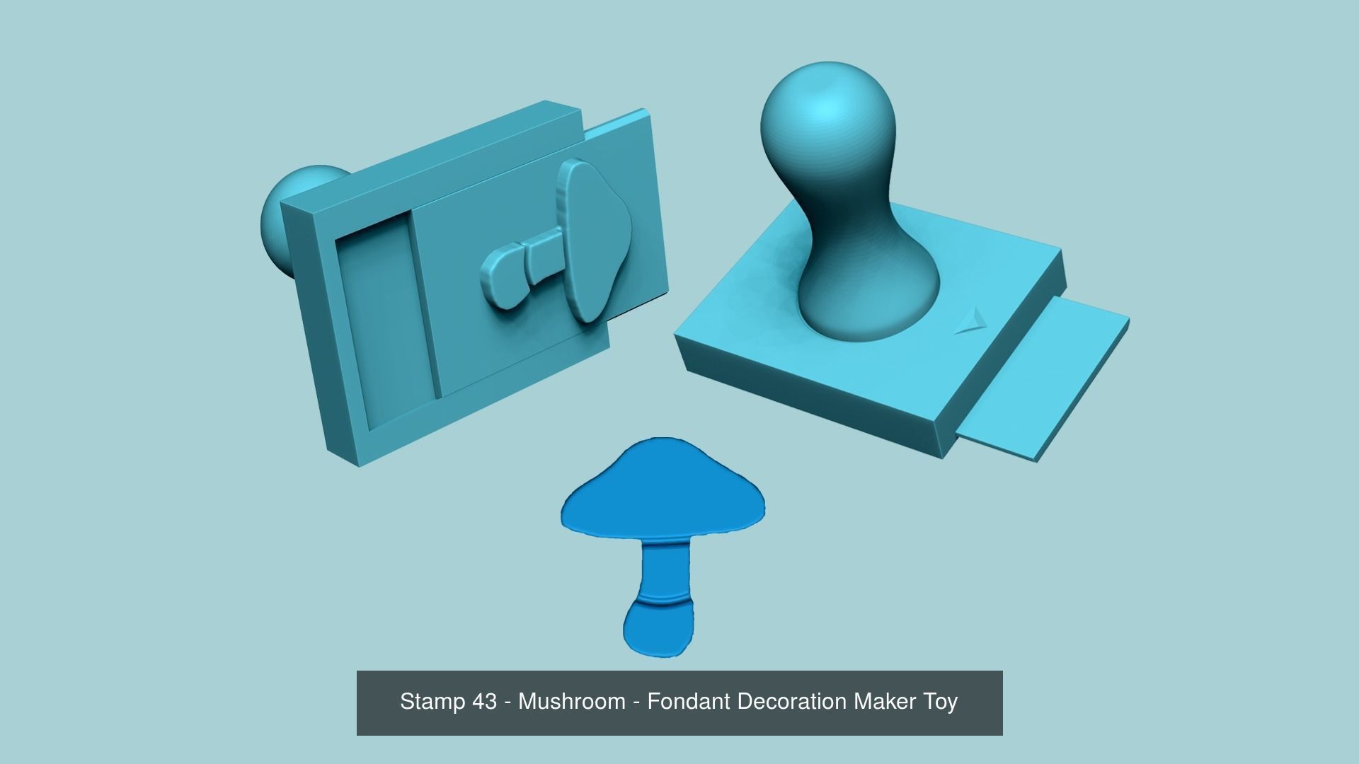 50 Changeable Stamps - Fondant Decoration Maker Toy 3D Model Collection_43