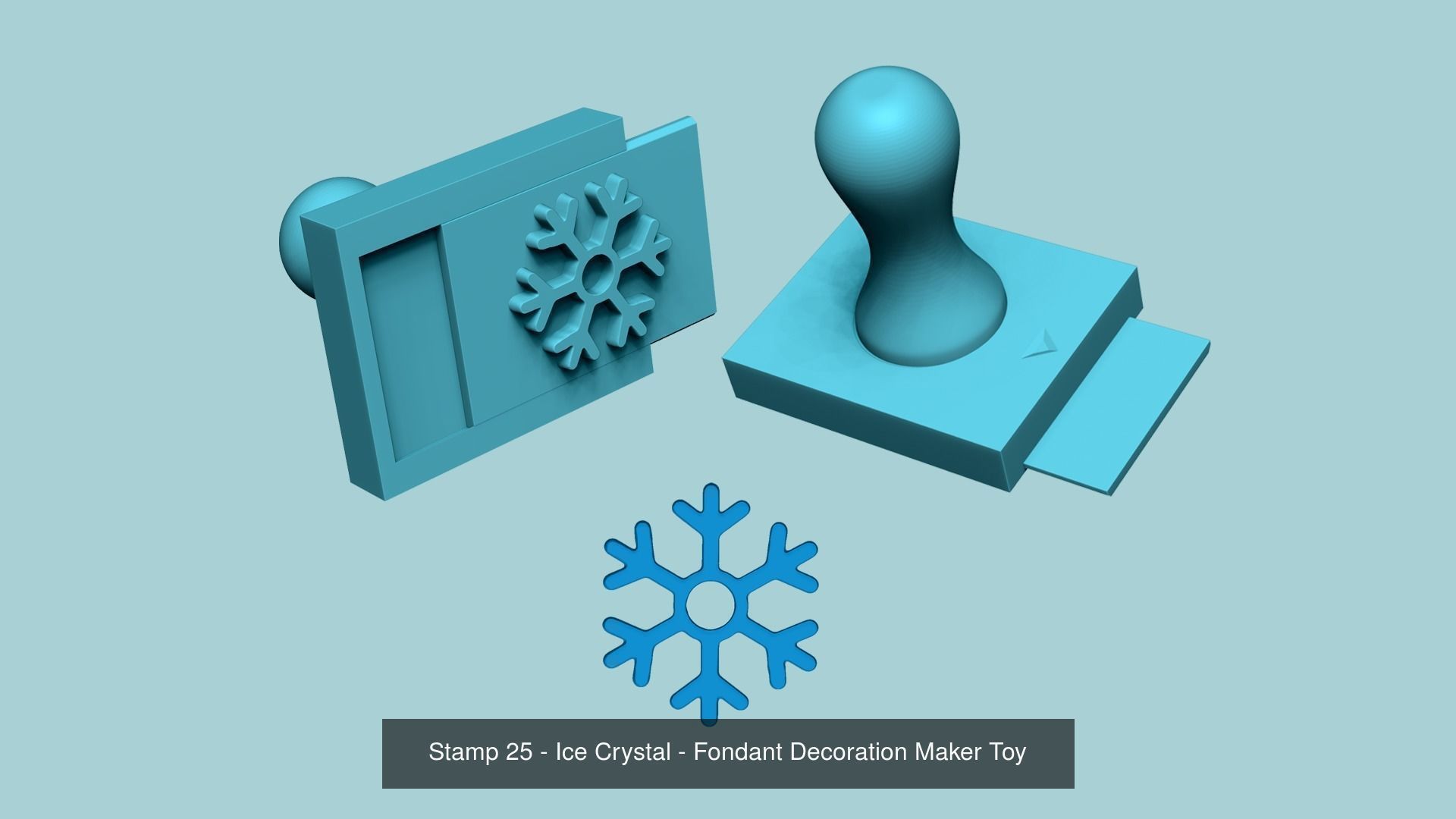 50 Changeable Stamps - Fondant Decoration Maker Toy 3D Model Collection_25